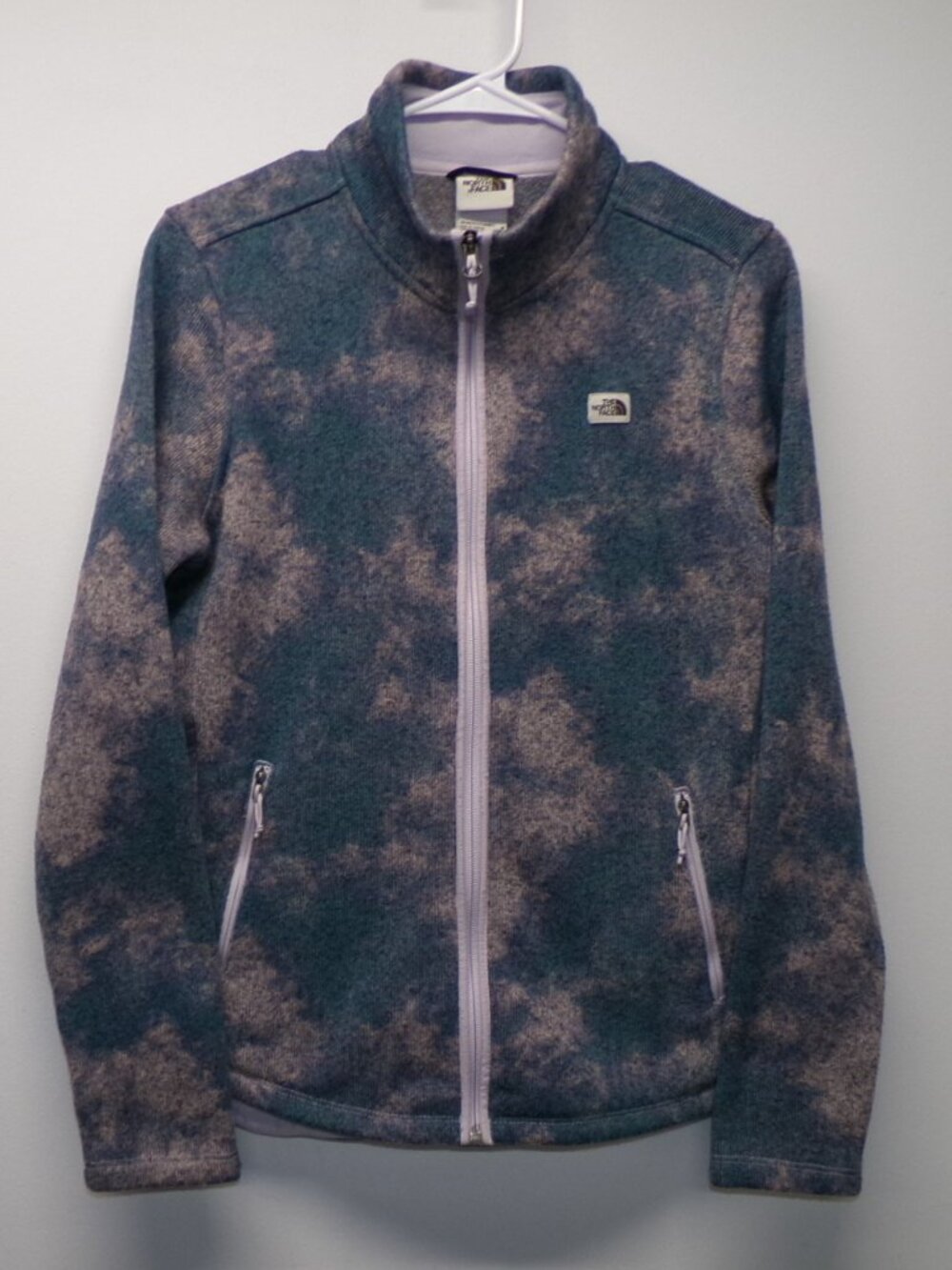 The North Face Crescent Full Zip Sweater Fleece Cozy Cloud Tie Dye Jacket sz M